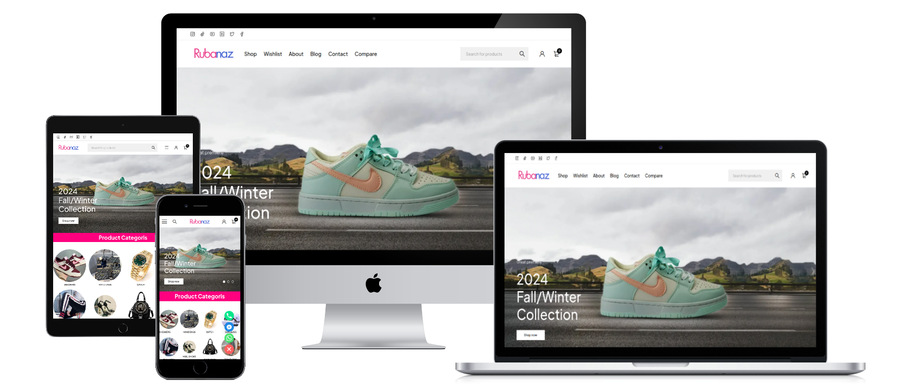 Rubanaz website Mockup